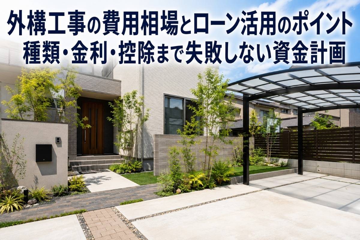 外構工事の費用相場とローン活用のポイント｜種類・金利・控除まで失敗しない資金計画