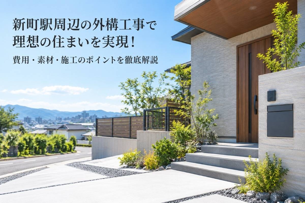 新町駅周辺の外構工事で理想の住まいを実現!費用・素材・施工のポイントを徹底解説