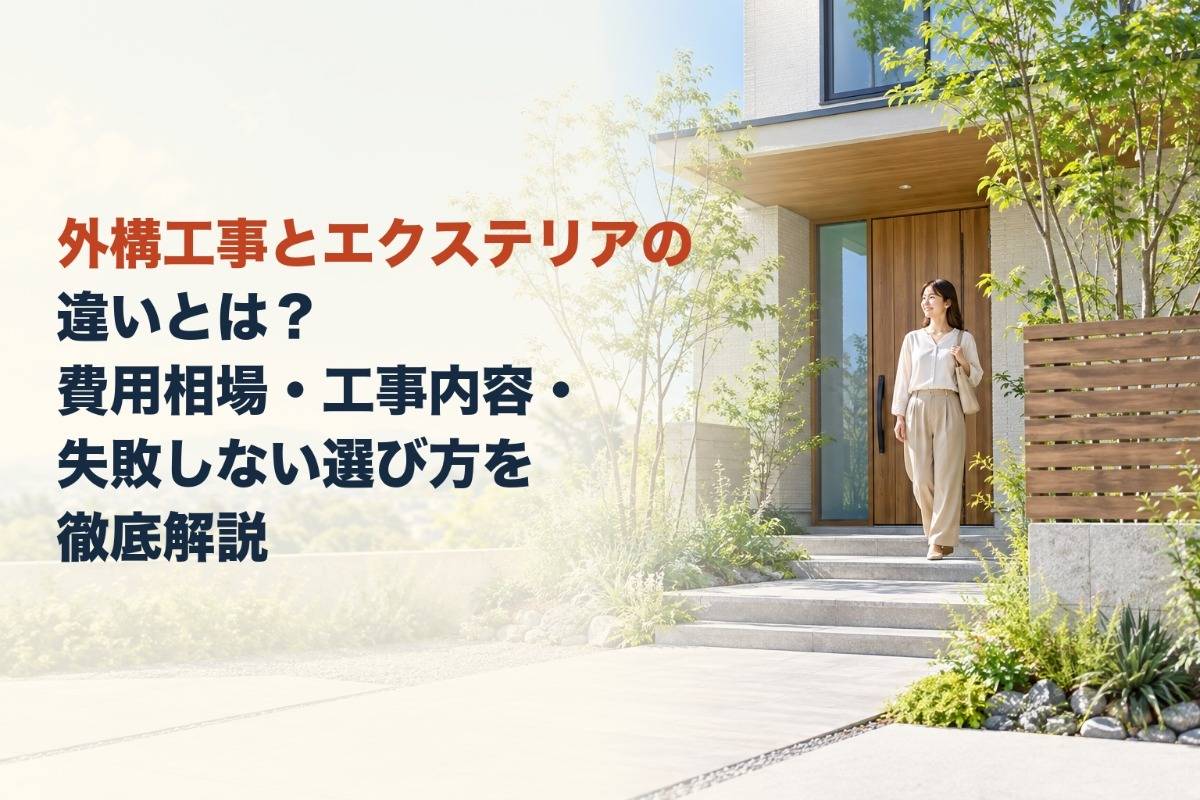 外構工事とエクステリアの違いとは？費用相場・工事内容・失敗しない選び方を徹底解説